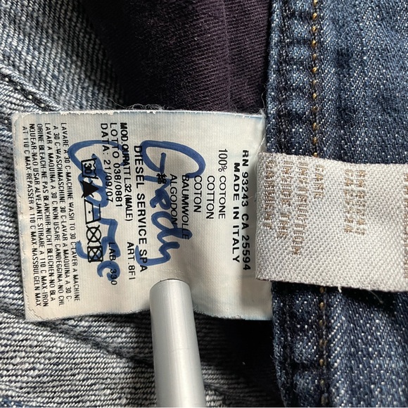 Diesel Jeans Quratt 31x32 Straight Leg Made in Italy - Picture 10 of 15